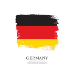 Flag of Federal Republic of Germany, brush stroke background