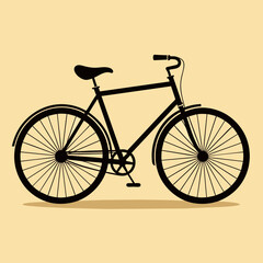 Retro Bicycle Silhouette - Vintage Bike Outline