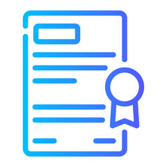 certificate gradient icon