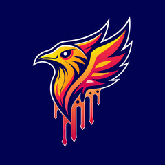 Obraz premium Artistic Approach to Bird Logo Design with Bright Colors