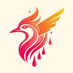 Artistic Approach to Bird Logo Design with Bright Colors