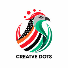 Fototapeta na wymiar Artistic Approach to Bird Logo Design with Bright Colors