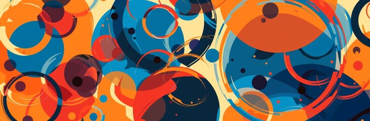abstract painting with simple and bold curvy shapes,colorful background,abstract colorful background