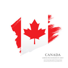 Flag of Canada, brush stroke background