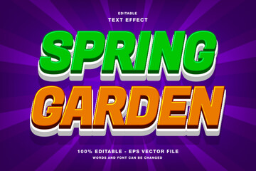 Spring Garden Editable Text Effect Template Style Premium Vector