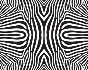 Seamless pattern of zebra skin, black color on a white background	