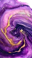 Very beautiful purple swirl pattern. Luxury art in Eastern style. Artistic design. Painter uses vibrant paints to create these magic art, with addition golden glitters. Masterpiece of designing art.