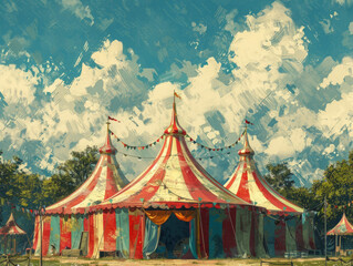 Colorful carnival watercolour. Holiday celebration