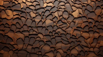 Schilderijen op glas Intricate wooden cut texture reveals the natural beauty of wood grains, Ai Generated. © Crazy Juke