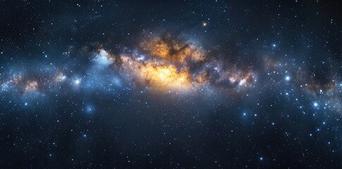 Dive into a mesmerizing space galaxy background. Ai Generated
