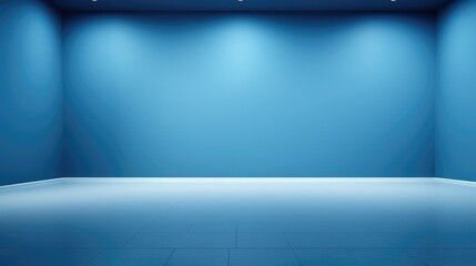 Create a minimalist vibe with an empty blue background. Serenity in simplicity, Ai Generated.