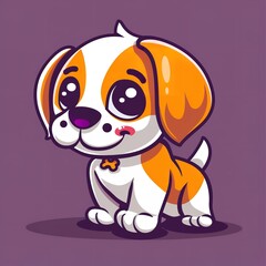 Cartoon Dog Animal Cute Mascot in the Style of a Comic Strip

