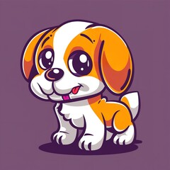 Cartoon Dog Animal Cute Mascot in the Style of a Comic Strip

