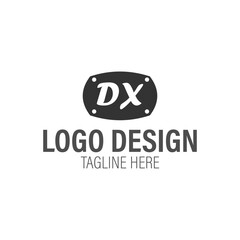 vector design elements for your company logo, letter dx logo. modern logo design, business corporate template. dx monogram logo.