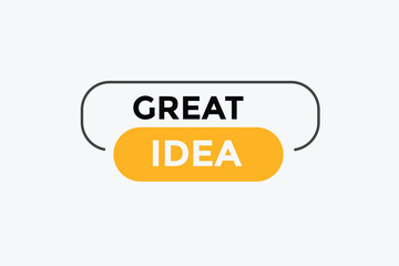 Great Idea button web banner templates. Vector Illustration 
