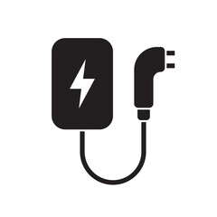 Electric charging vehicle icon, Home Ev charging point, Vector illustration
