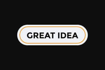 Great Idea button web banner templates. Vector Illustration 
