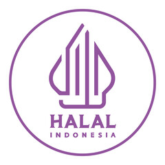 indonesian halal logo label sticker