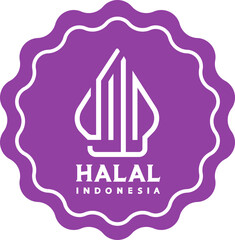 indonesian halal logo label sticker