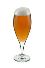 cold beer glasses on cutout background
