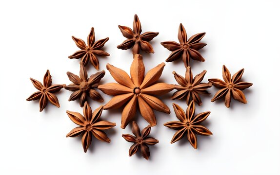star anise isolated on white background