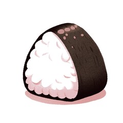 シンプルで可愛いおにぎりのイラスト