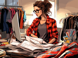 Create designer Design for clothing.