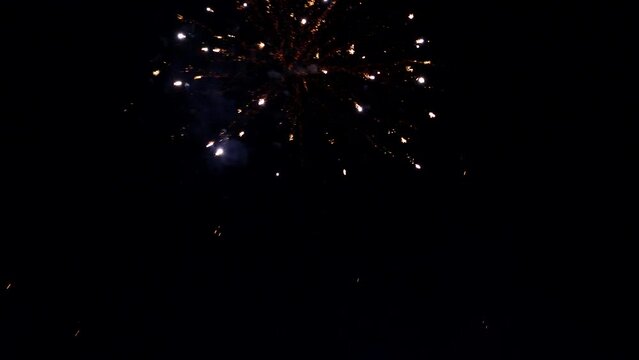 fireworks in the night sky