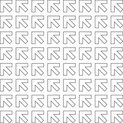 Arrows seamless vector pattern with many arrow outlne EPS 10. Black veri thin line fashion graphic design. Modern style background. Arrows in a row, parallel. Template for wallpaper, wrapping, fabric