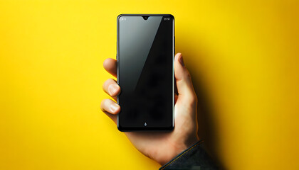 mockup of mobile phone in office For entering text