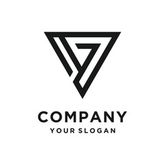 Letter V design element vector icon with creative and simple style