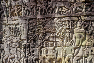 Siem Reap, Cambodia -December 11, 2023 : Angkor Wat temple complex in Cambodia. The largest temple...