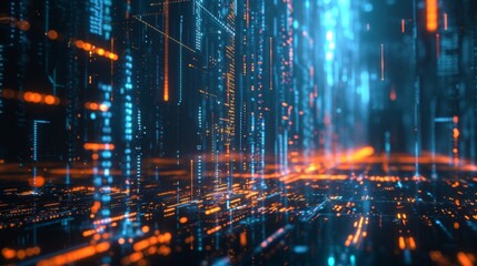 A futuristic hologram displaying a realtime visualization of financial data showcasing the speed and efficiency of connected financial transactions in the modern world.