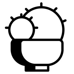 cactus in pot icon