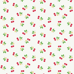 Cherry floral seamless repeat pattern block print screen pritn for shirt curtain table cover kitchen wallpaper