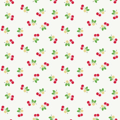 Cherry floral seamless repeat pattern block print screen pritn for shirt curtain table cover kitchen wallpaper