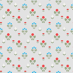Floral booti allover seamless repeat pattern for shirt wallpaper curtain background 