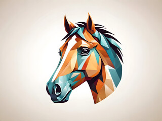 "Majestic horse head logo: A Modern Polygonal Vector Illustration"
"Fantasy horse face logo Art: Vibrant Watercolor Design on White Background"
"Mythical horse head logo Logo: Trendy Polygonal Style V