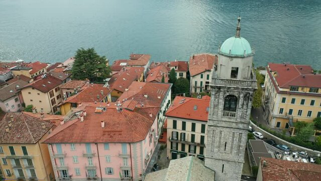 AERIAL: In 2014, Bellagio merged with the town of Civenna: the new municipality retains the name of Bellagio