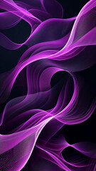 Fototapeta premium Abstract Dynamic Purple Neon Wave 