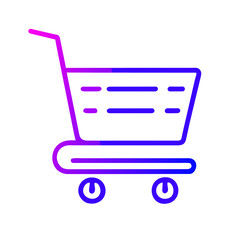 Shopping Cart Line Art Icon: Perfect for Apps and Websites