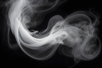 Obraz premium A white smoke abstract with an isolated background