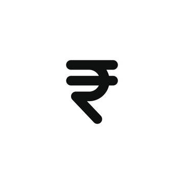 Rupee icon isolated on transparent background