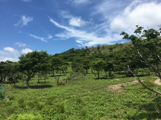 比良山系の山からの天気の良い日の景色