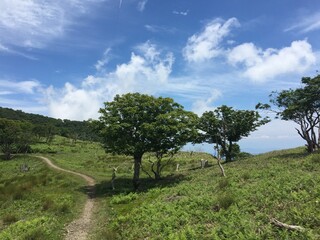 比良山系の山からの天気の良い日の景色