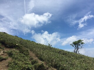 比良山系の山からの天気の良い日の景色