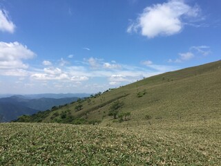 比良山系の山からの天気の良い日の景色