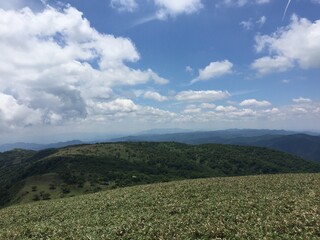 比良山系の山からの天気の良い日の景色