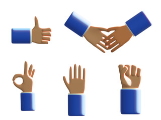 3Dの手のセット