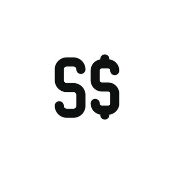 Singapore dollar icon isolated on transparent background
